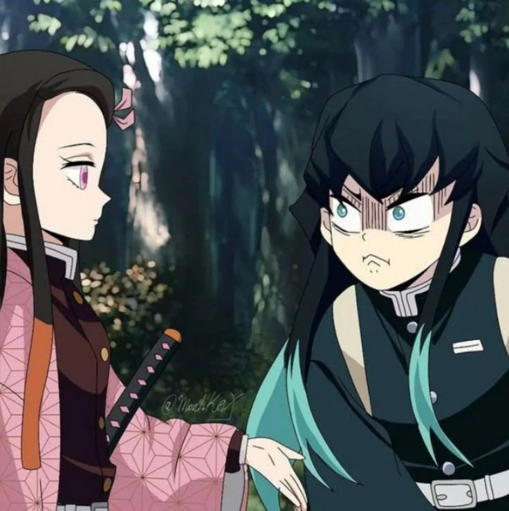 Nezuko x Muichiro cặp đôi dễ thương trong Kimetsu no Yaiba