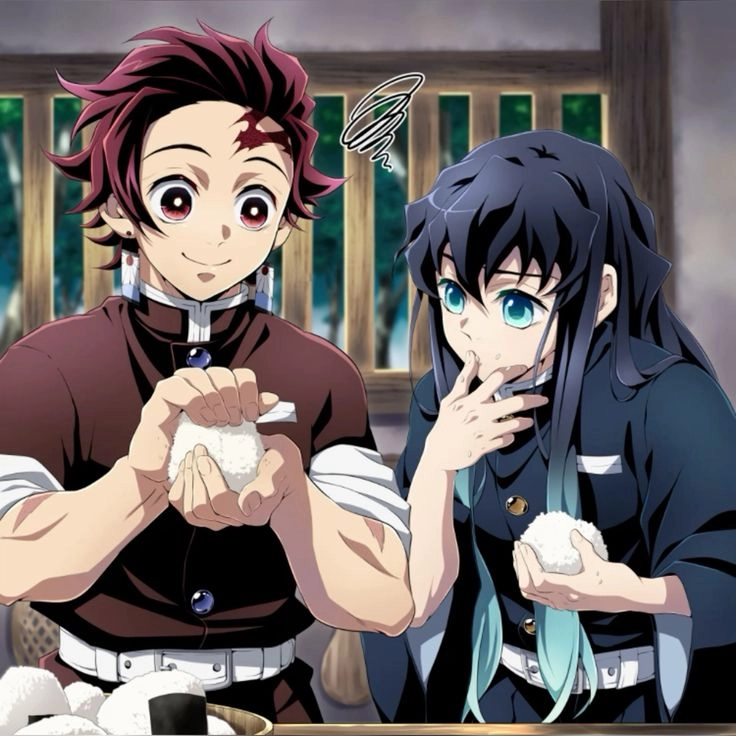 Tanjiro x Muichiro fanart ngọt ngào về Hà Trụ và Hắc Kiếm Sĩ