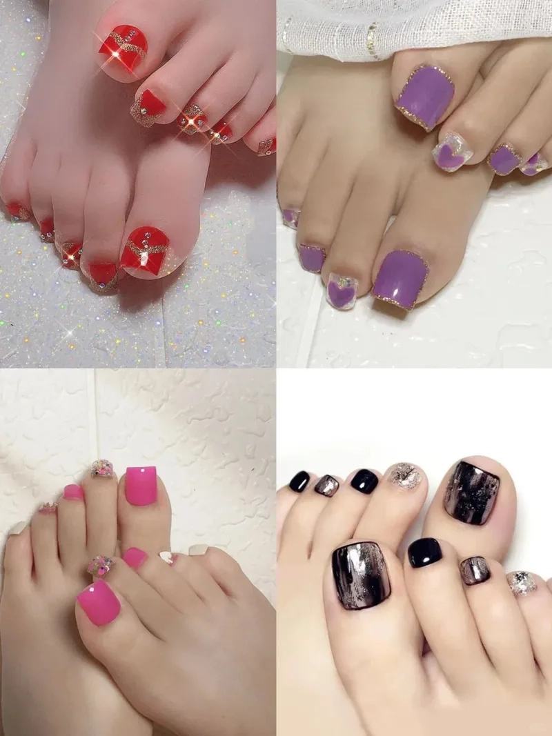 Sơn móng chân đơn giản đẹp nàng không thể bỏ lỡ