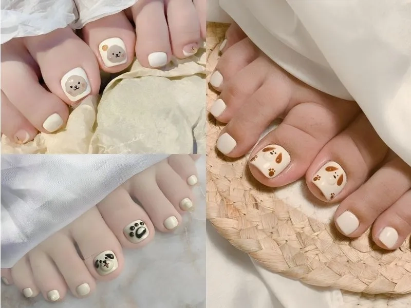 Mẫu móng chân trắng đẹp phù hợp với mọi phong cách thời trang