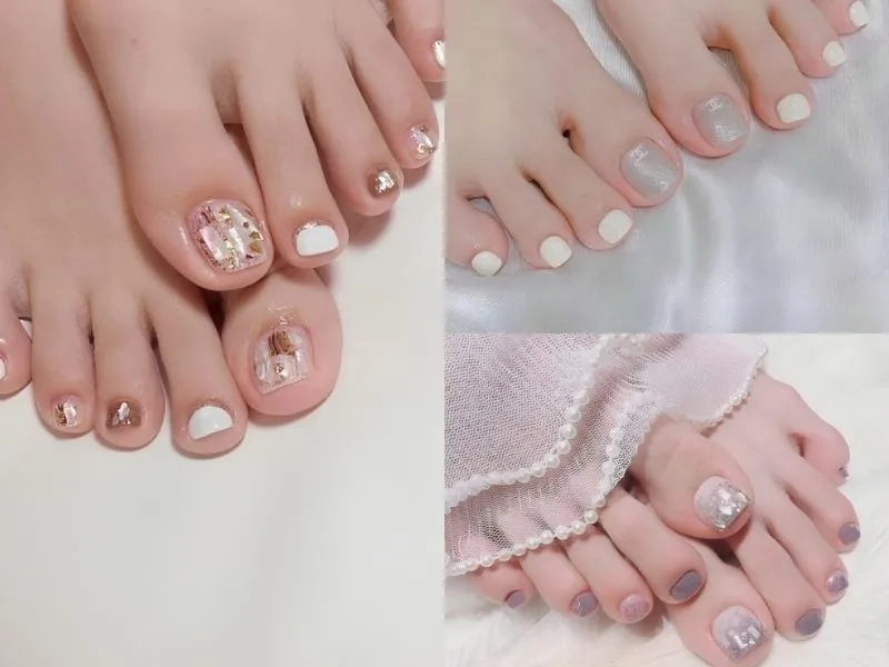Màu sơn móng chân đẹp màu trắng đang cực hot năm nay