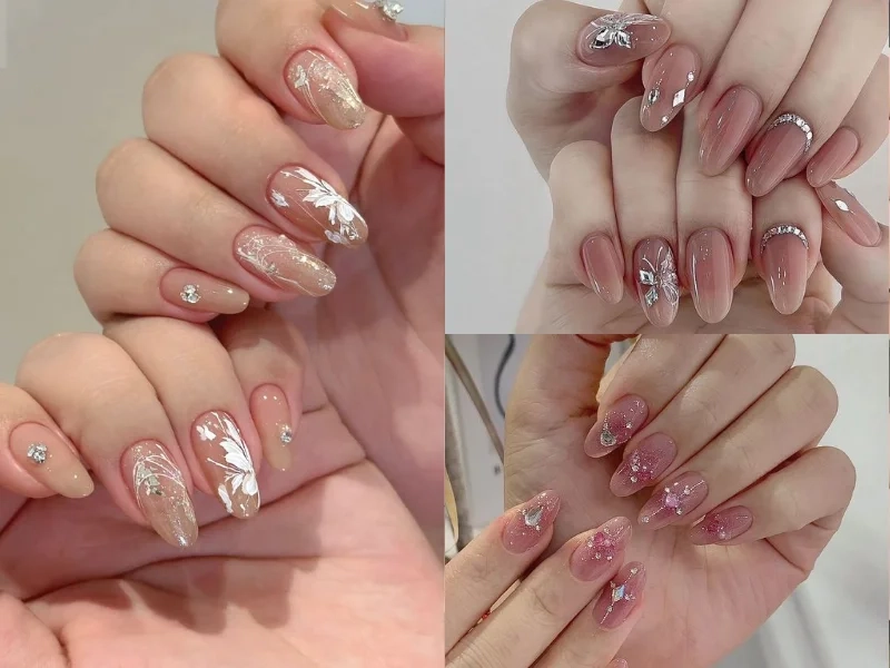 Mẫu nail đẹp nhẹ nhàng cho cô dâu giúp nàng rạng rỡ trong ngày cưới