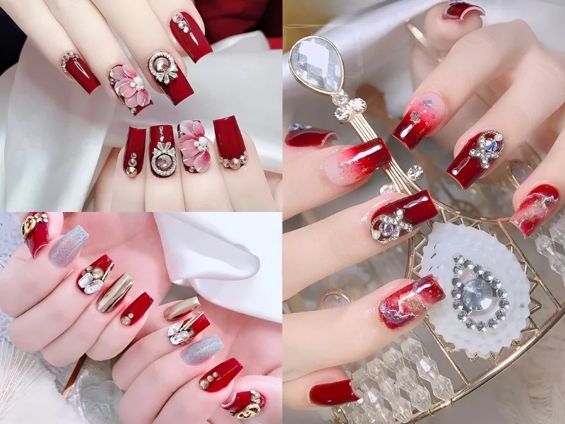 Nail cô dâu đẹp sang trọng phù hợp với mọi phong cách váy cưới