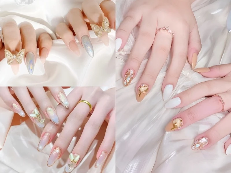 Các mẫu nail cô dâu đẹp mang lại vẻ thanh lịch và sang trọng