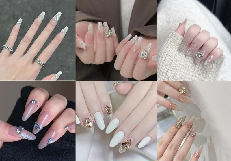 Bộ móng cho ngày cưới nhẹ nhàng mang lại vẻ đẹp tinh tế