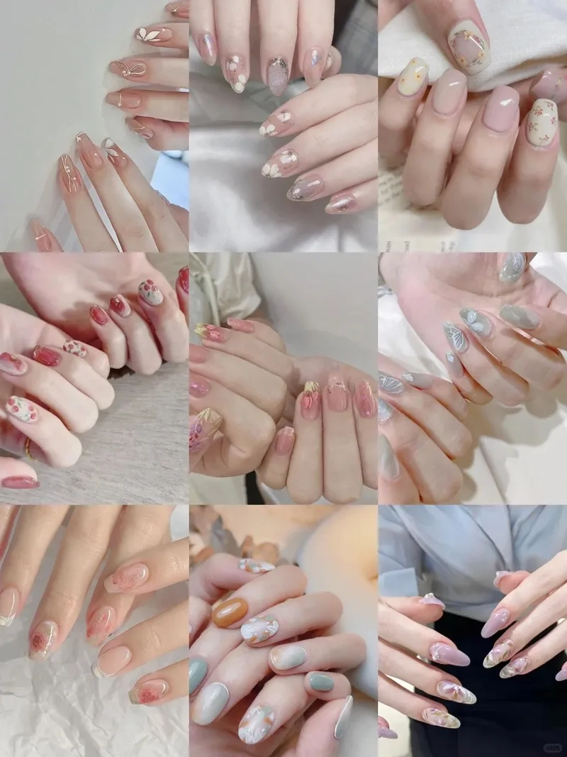 Hình vẽ móng tay cute đơn giản nhưng không kém phần nổi bật