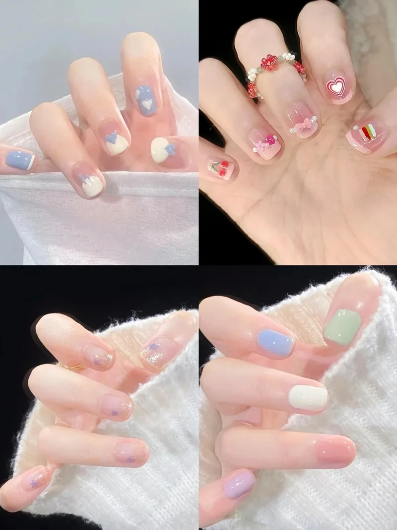 Mẫu nail đơn giản cho học sinh nàng yêu thích sự tinh tế