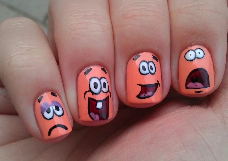 Cách vẽ nail hoạt hình cho bộ móng thêm nổi bật