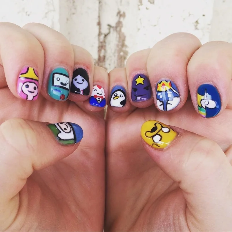 Mẫu nail hoạt hình cute giúp nàng thêm phần đáng yêu