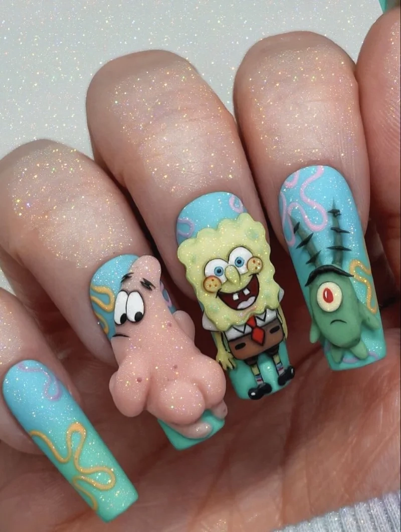 Nail hoạt hình đáng yêu phù hợp với mọi phong cách thời trang