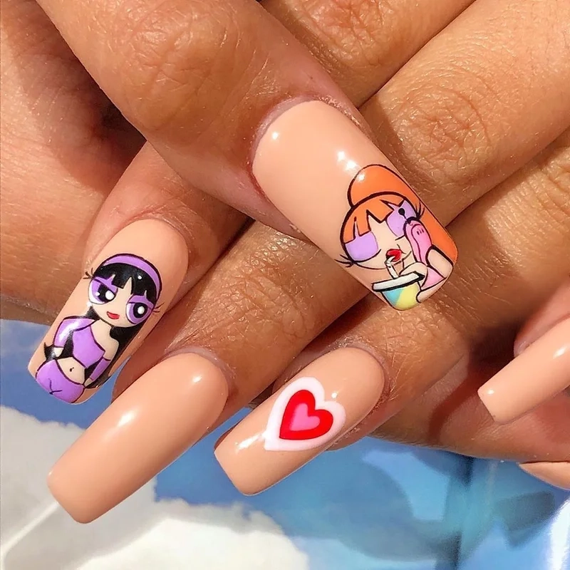 Nail hoạt hình đơn giản nhưng vẫn đầy sức hút