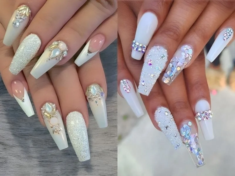 Nail xinh kim tuyến nhẹ nhàng nhưng vẫn rất sang chảnh