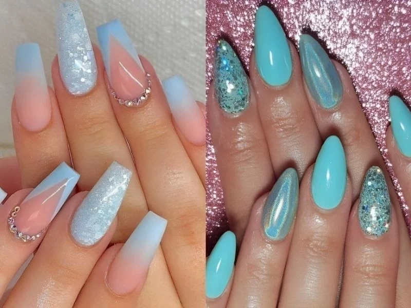 Những mẫu nail kim tuyến hot trend nàng không thể bỏ qua