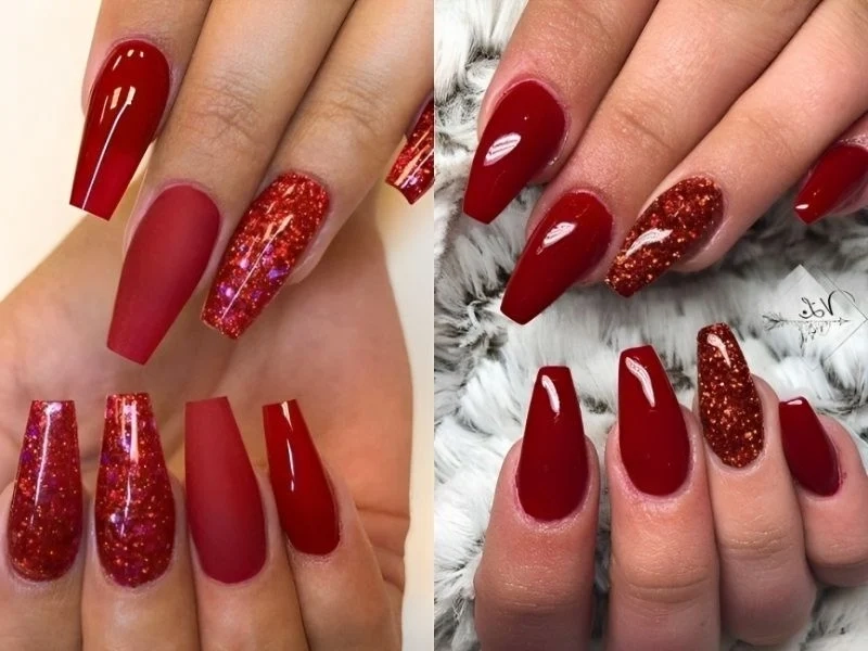 Mẫu nail kim tuyến giúp đôi tay thêm cuốn hút