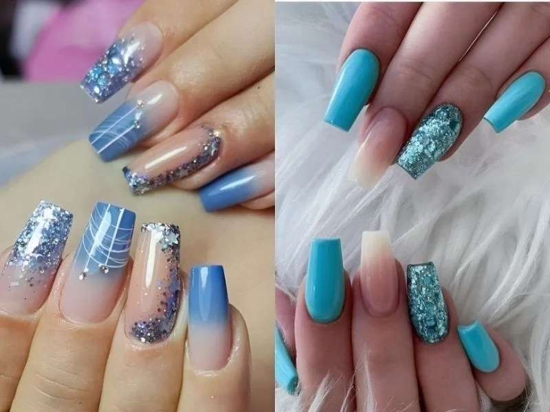 Sơn móng tay màu kim tuyến giúp nàng tỏa sáng