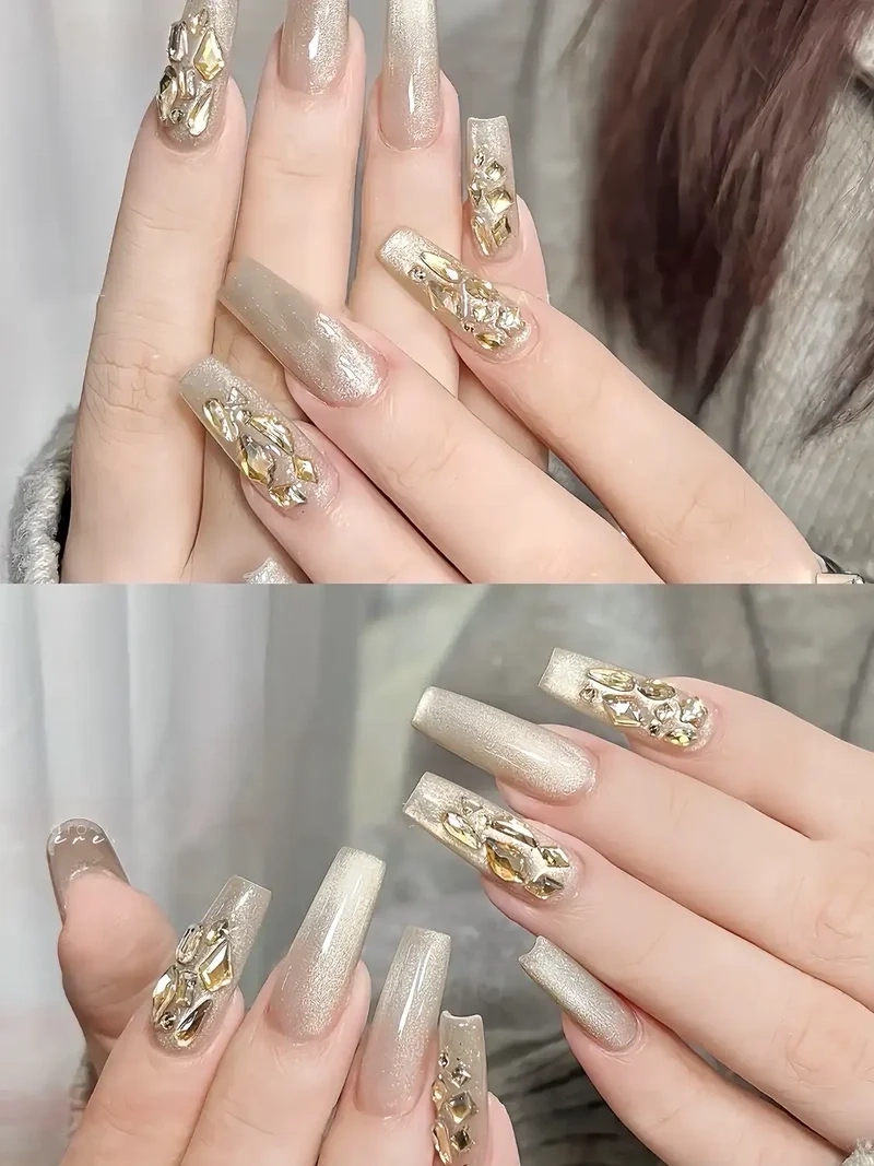 Nail lấp lánh kim tuyến đẹp như những vì sao đêm