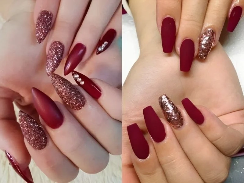 Các mẫu nail kim tuyến giúp nàng tỏa sáng mọi lúc