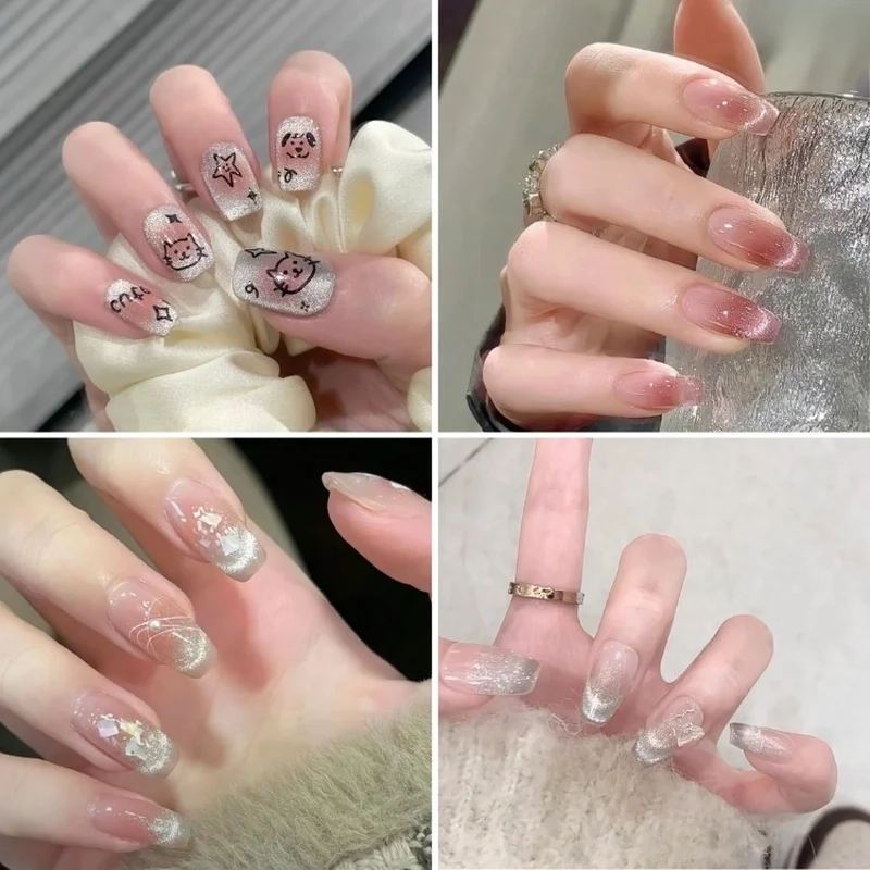 Nail ombre mắt mèo phá cách với hiệu ứng chuyển màu độc đáo