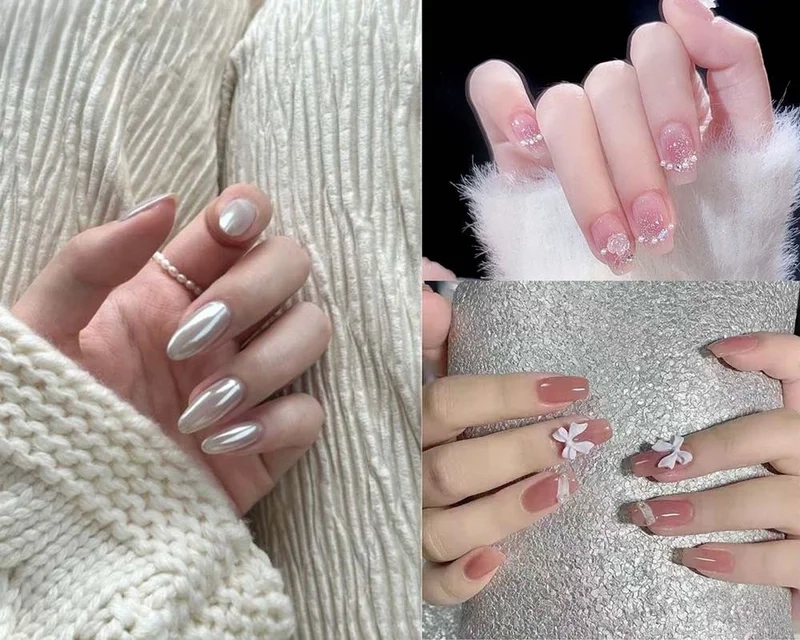 Nail nhũ mắt mèo giúp bàn tay thêm phần lung linh