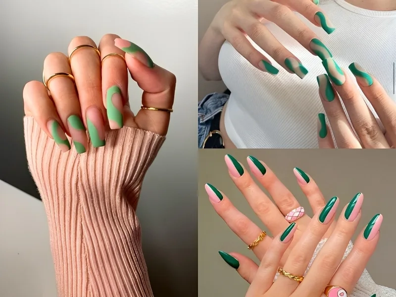 Các mẫu nail màu xanh đa dạng phù hợp với mọi sở thích