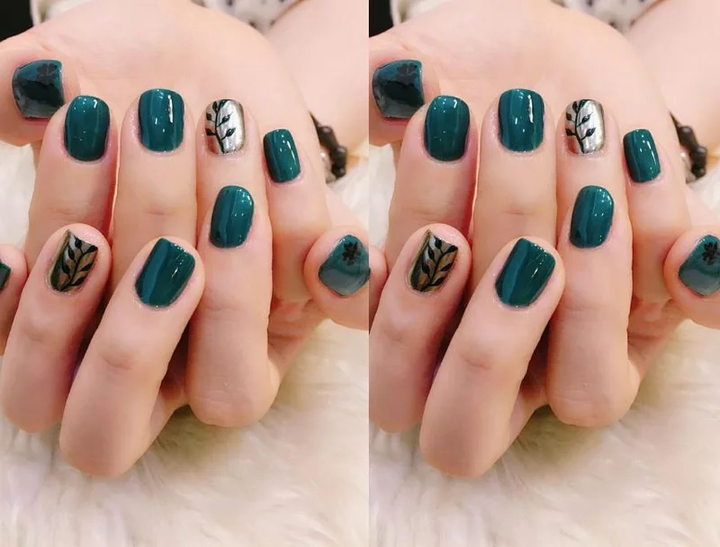 Nail màu xanh coban cá tính giúp nàng thể hiện phong cách riêng
