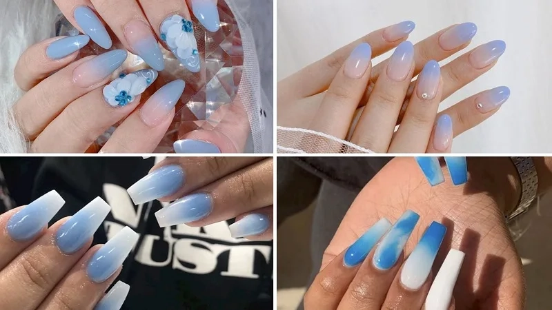 Nail màu xanh coban cá tính giúp nàng thể hiện phong cách riêng