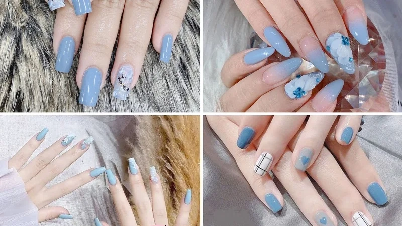 Nail màu xanh navy thời thượng phù hợp với mọi phong cách