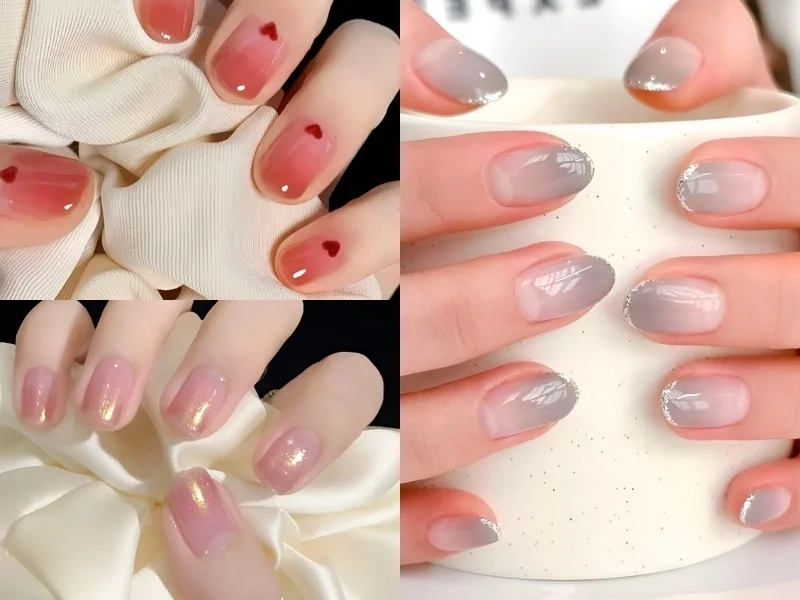 Mẫu nail nhẹ nhàng đón tết đơn giản nhưng vẫn cuốn hút