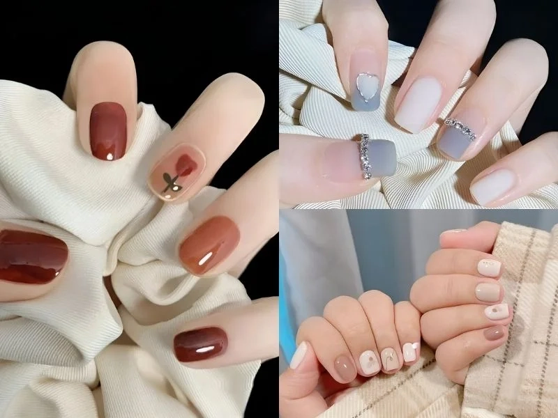 Các mẫu móng tay nhẹ nhàng đơn giản nhưng vẫn nổi bật