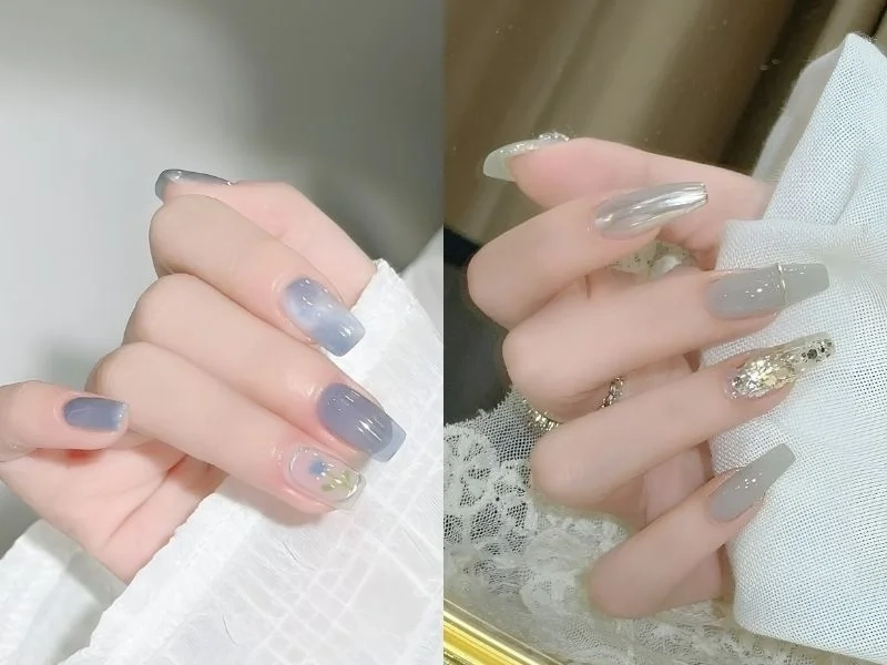 Các mẫu móng tay màu nhẹ nhàng giúp đôi tay thêm phần nữ tính