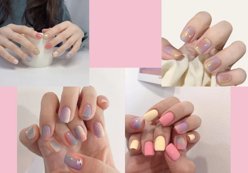 Mẫu nail đơn giản nhẹ nhàng cho móng ngắn nhưng vẫn đầy tinh tế