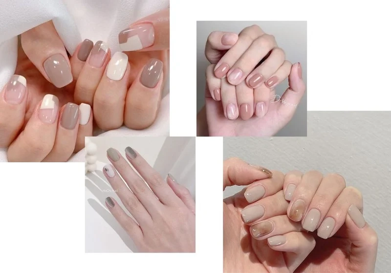 Mẫu móng ngắn nhẹ nhàng đơn giản nhưng vẫn tinh tế