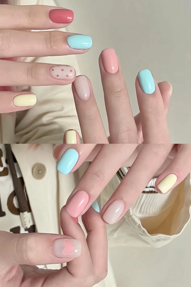 Nail màu hồng nhẹ nhàng phù hợp với nàng yêu thích sự ngọt ngào
