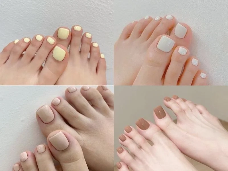 Mẫu móng chân đẹp nhẹ nhàng giúp nàng có bàn chân xinh xắn