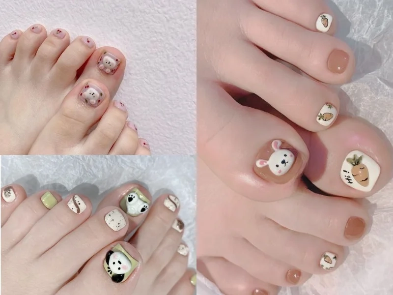 Mẫu nail chân đẹp nhẹ nhàng mang lại vẻ đẹp thanh lịch