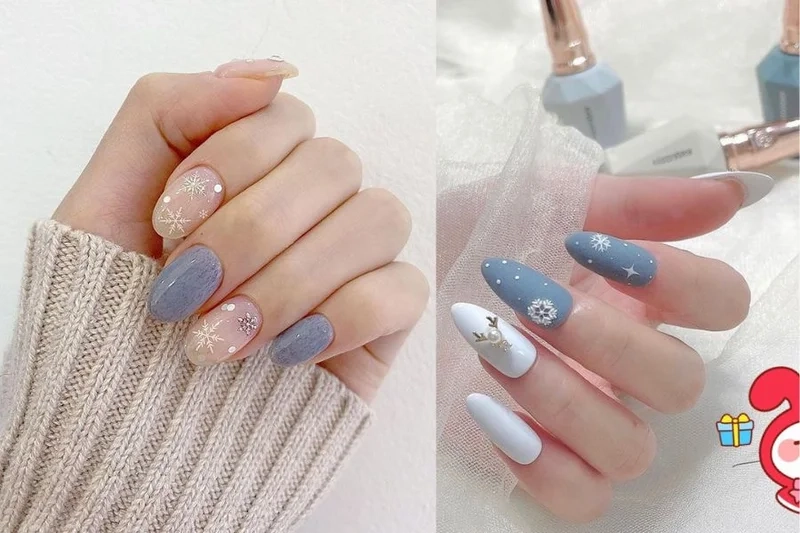 Mẫu nail noel đơn giản mang lại vẻ đẹp thanh lịch