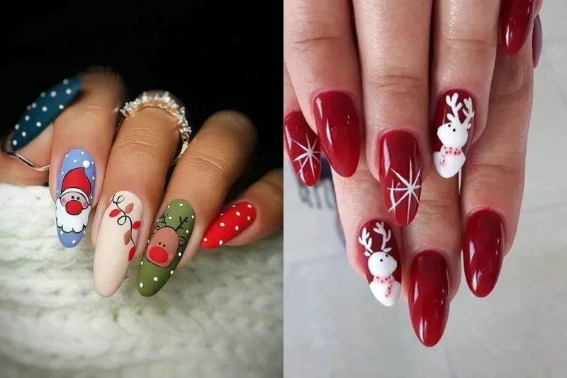 Bộ móng tay noel giúp nàng sẵn sàng đón Giáng Sinh