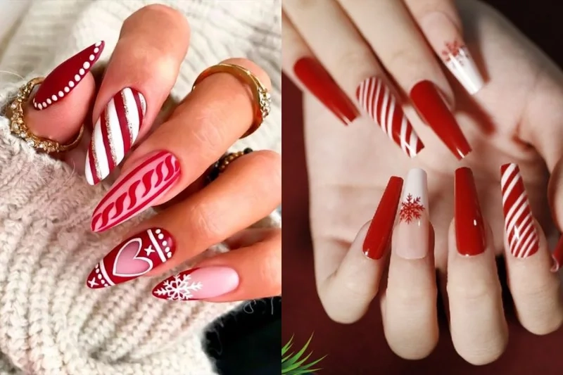 Móng tay noel giúp nàng có đôi tay lấp lánh