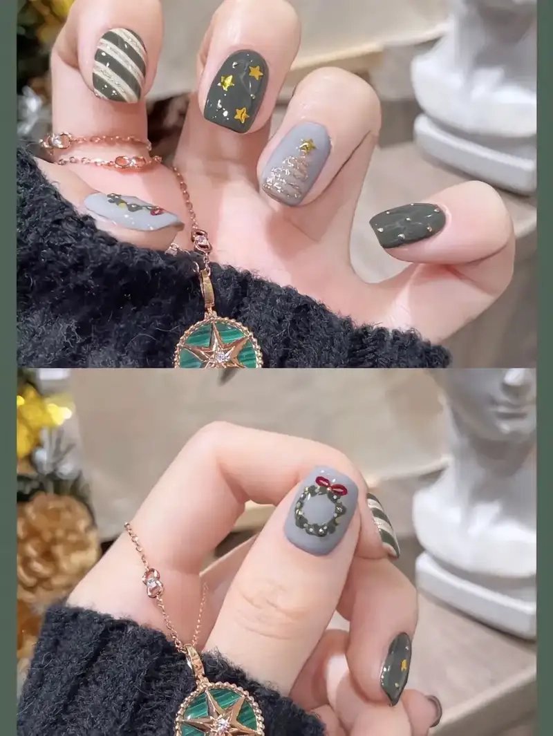 Mẫu móng tay cho giáng sinh giúp nàng có bộ móng hoàn hảo