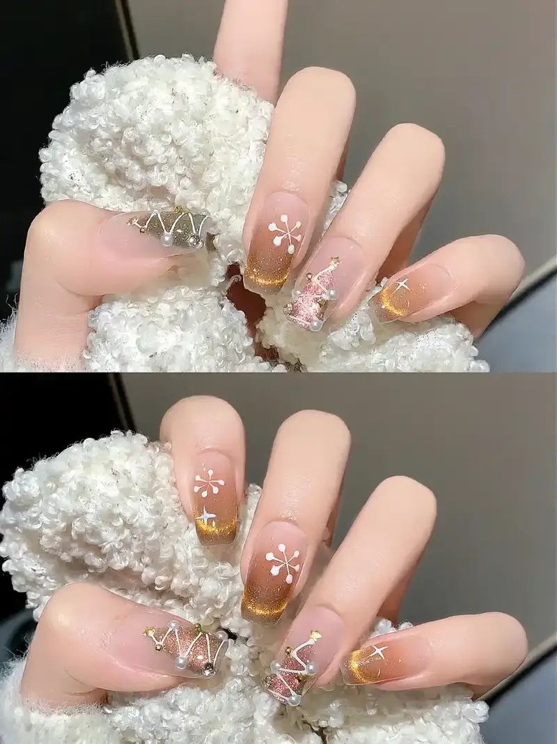 Mẫu nail đẹp cho giáng sinh giúp nàng tỏa sáng hơn