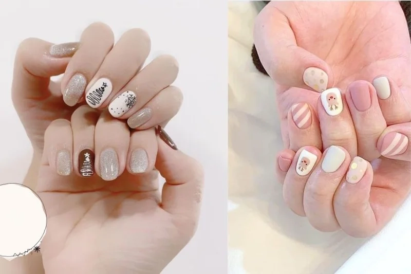 Mẫu nails noel mang lại vẻ lung linh cho bàn tay
