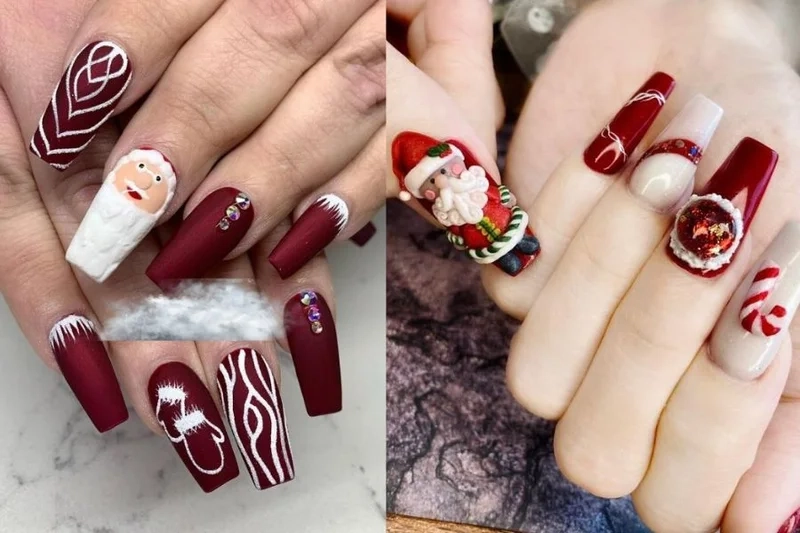Nail noel sang trọng giúp nàng có đôi tay quyến rũ hơn