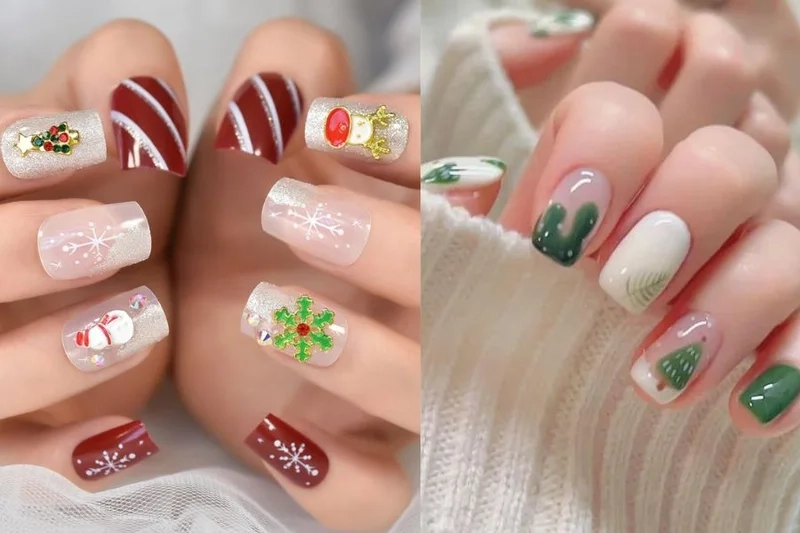 Nail noel đẹp giúp nàng có đôi tay rực rỡ