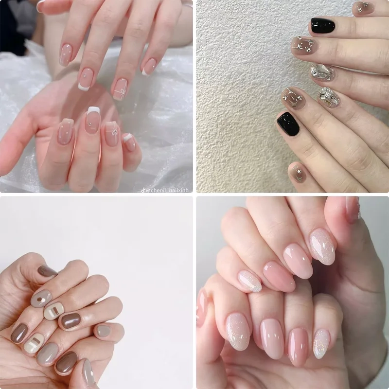 Móng tay tết đơn giản nhưng vẫn giữ được nét thanh lịch