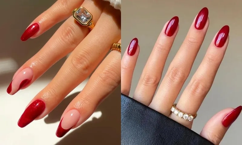 Mẫu móng tay đẹp ăn tết nhẹ nhàng nhưng vẫn nổi bật