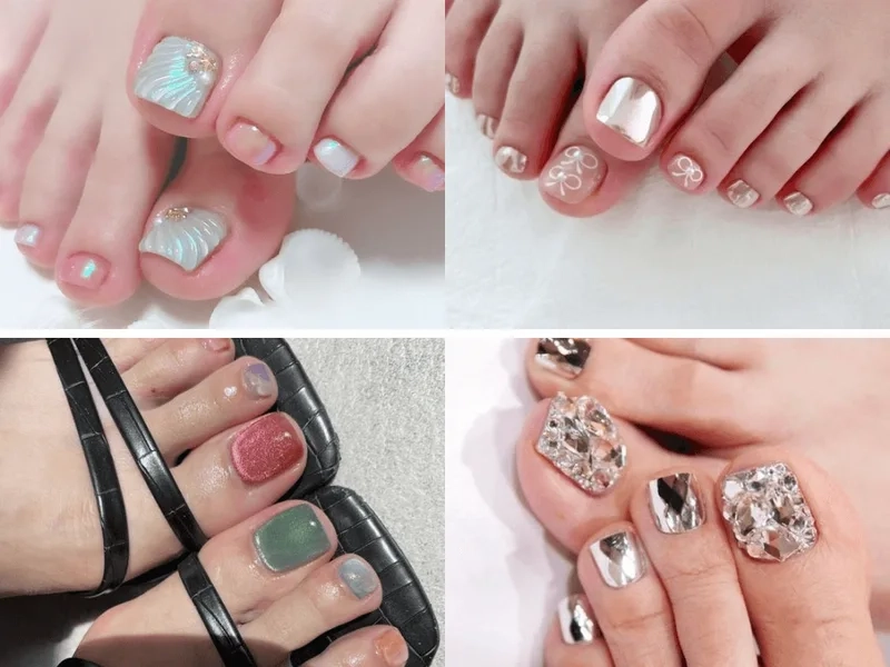 Nail chân đón tết giúp nàng tự tin khoe phong cách