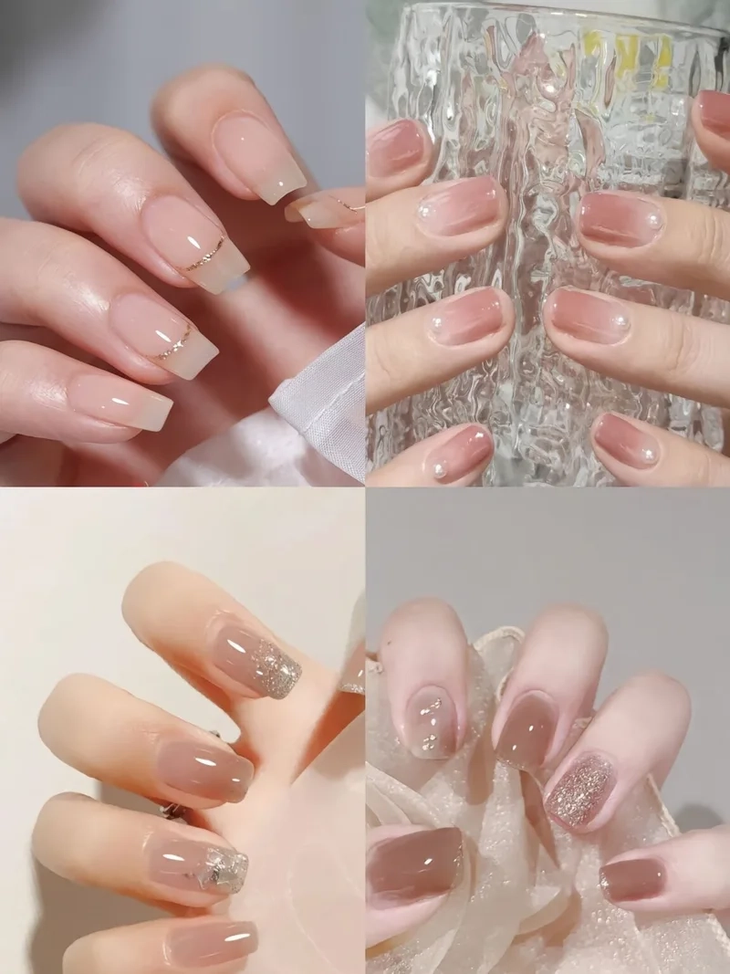 Các mẫu móng tay màu thạch giúp nàng có thêm nhiều lựa chọn
