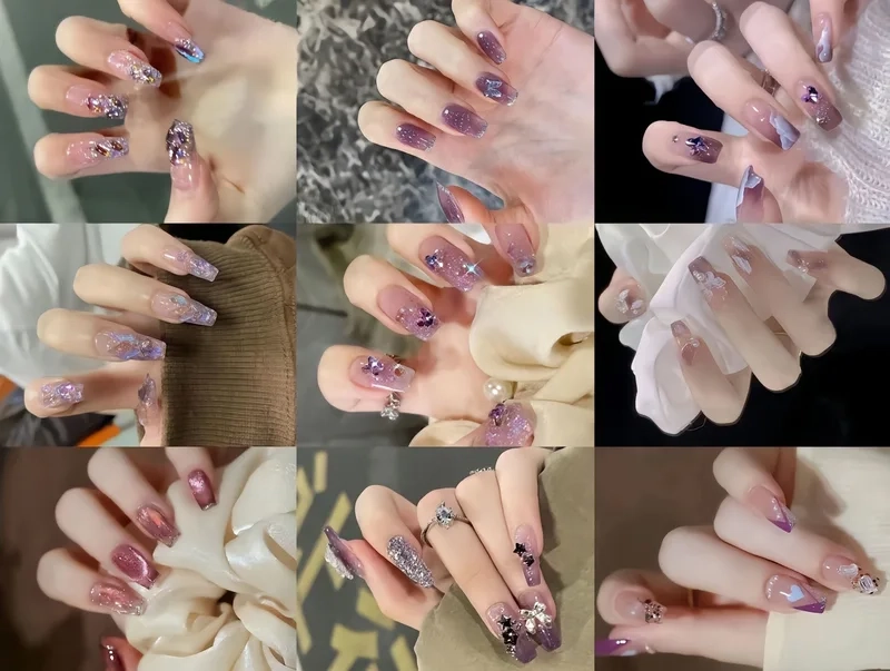 Nail màu tím thạch cuốn hút giúp nàng luôn nổi bật