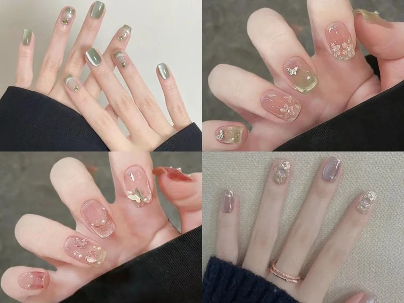 Mẫu nail thạch nhũ giúp nàng luôn nổi bật với vẻ đẹp kiêu sa