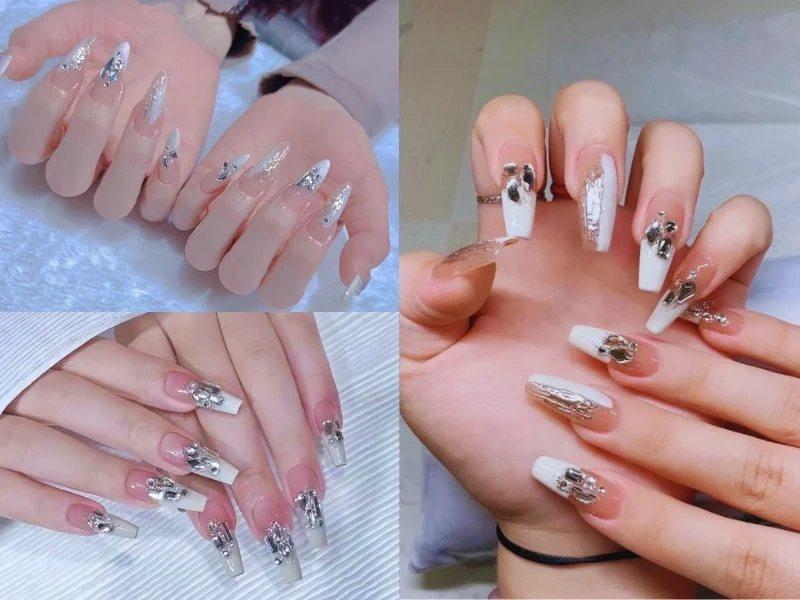Các mẫu nail đính xà cừ nàng thử ngay hôm nay